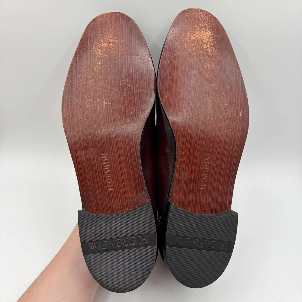 Florsheim Como Black Cherry Men's Leather Moc Slip On 17089 13 3E Leather Loafer